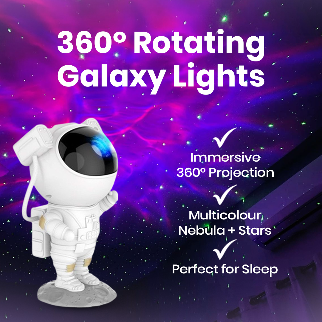 Astronaut Galaxy Projector with Remote Control Premium | 360° Rotation Adjustable Timer Nebula Night Sleep Light | Corded Electric