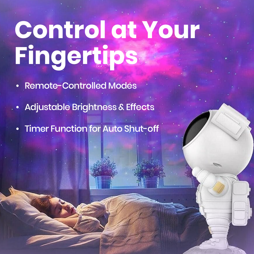 Astronaut Galaxy Projector with Remote Control Premium | 360° Rotation Adjustable Timer Nebula Night Sleep Light | Corded Electric