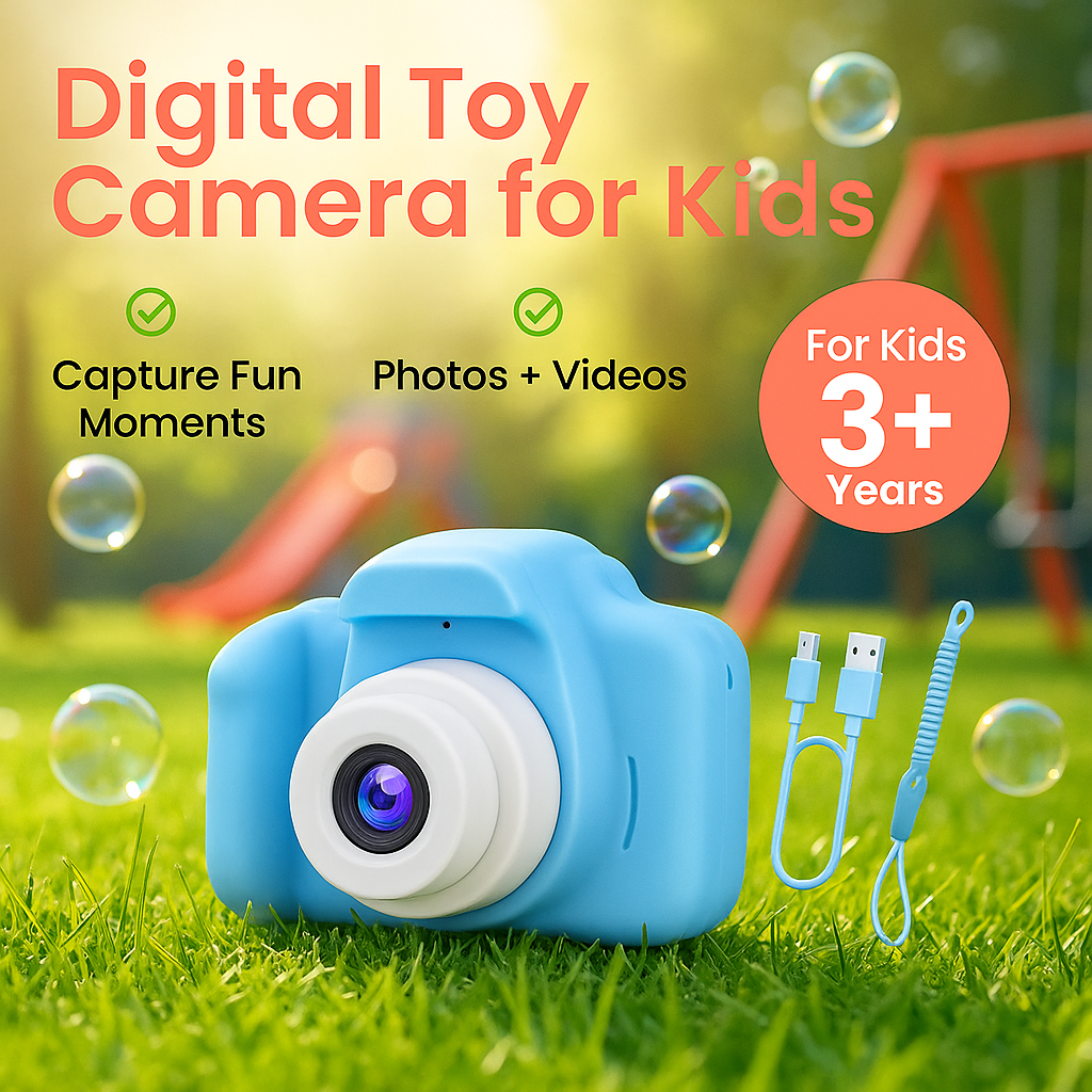 Digital Toy Camera for Kids | Ages 3+ (Blue)