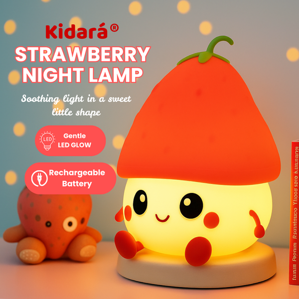 Kidara Strawberry Silicone LED Night Light for Kids