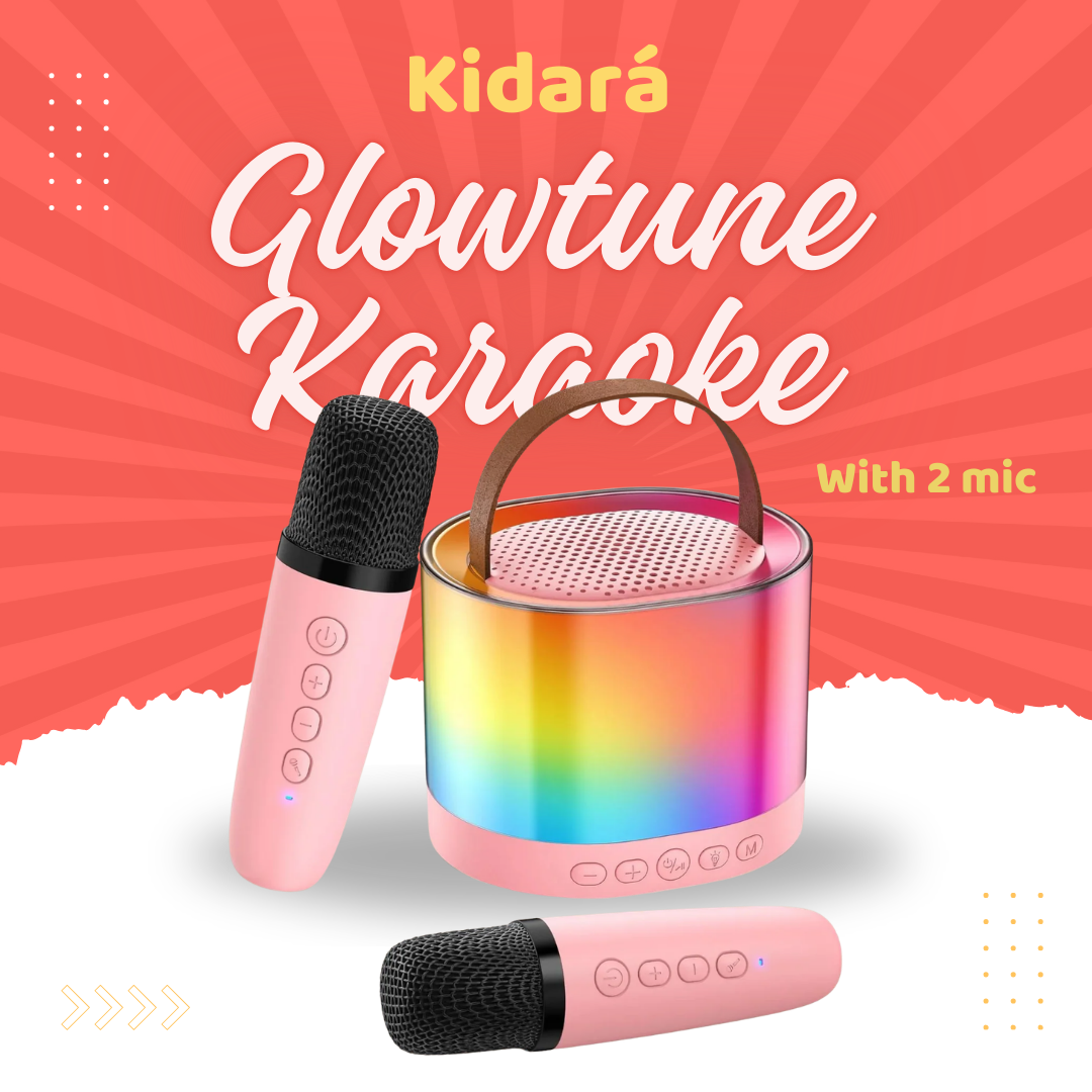 Karaoke Speaker for Kids with 2 Wireless Mic (Glow Tune) | Ages 3- 12+