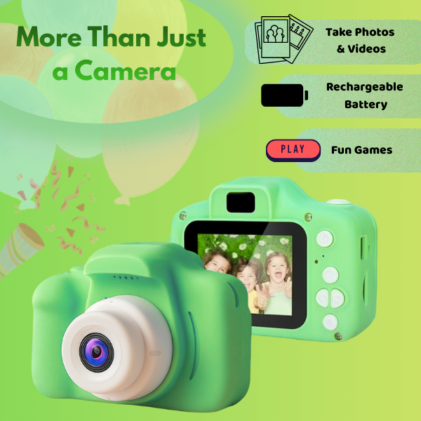 Digital Toy Camera for Kids | Ages 3+ (Green)