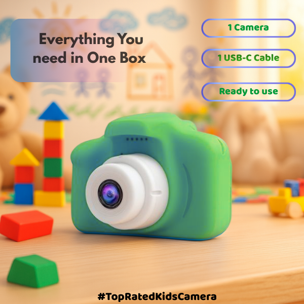 Digital Toy Camera for Kids | Ages 3+ (Green)