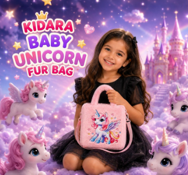 Kidara Unicorn Kids Sling Bag (Baby Pink)
