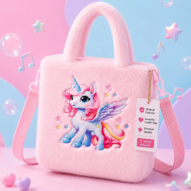 Kidara Unicorn Kids Sling Bag (Baby Pink)