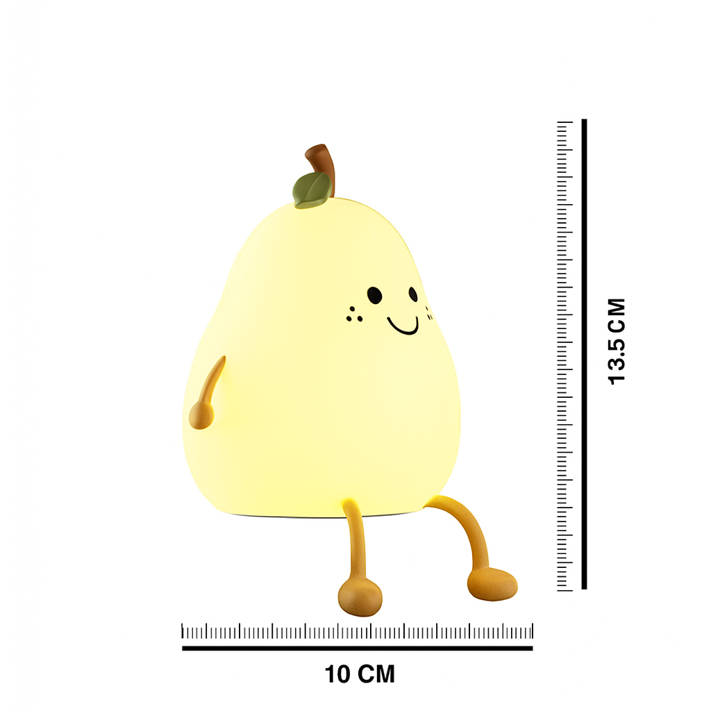 Smiley Pear Silicone 5W Night Lamp (Multicolour)