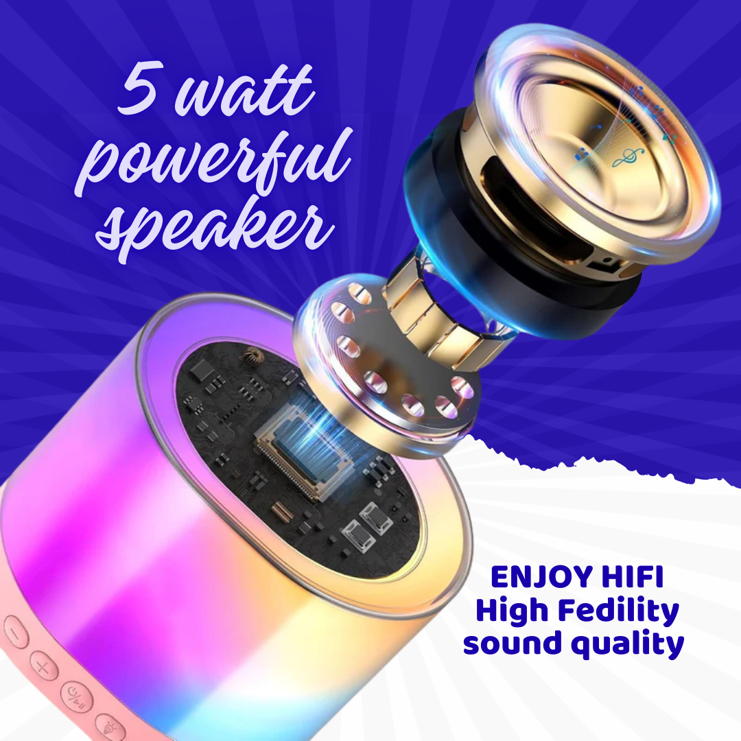 Glow Tune Karaoke Machine with Mic | Ages 4-12 (Multicolor)