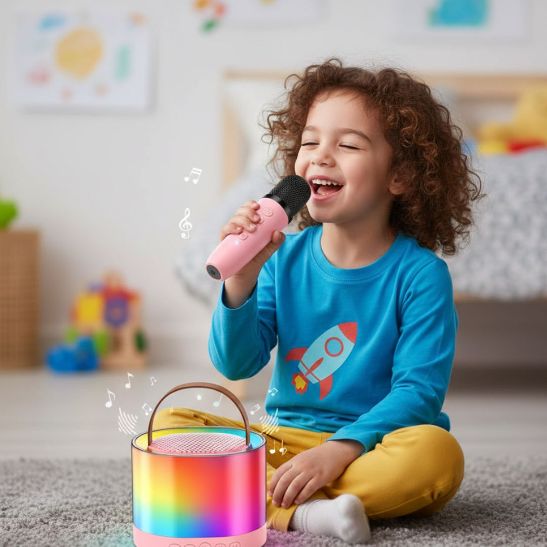 Glow Tune Karaoke Machine with Mic | Ages 4-12 (Multicolor)
