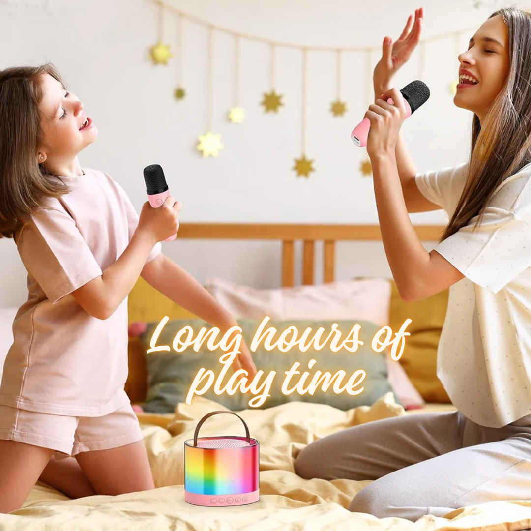 Karaoke Speaker for Kids with 2 Wireless Mic (Glow Tune) | Ages 3- 12+